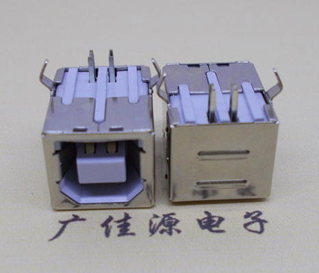 湖州USB BF90度母座 打印机接口 卧式插板DIP白胶