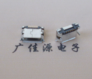 湖州Micro USB卷口 B型(无柱）插板脚间距6.4普通端子