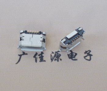 湖州Micro USB 5pin接口 固定脚距6.4插板有柱卷边