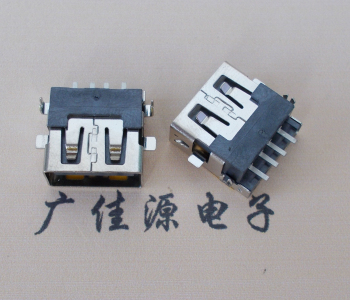 湖州 USB母座 贴片沉板3.5/4.9 直口/卷口铜壳/铁壳