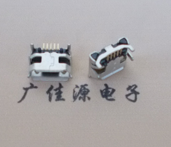 湖州Micro USB母座牛角间距7.2x6.6mm加长端子定位柱