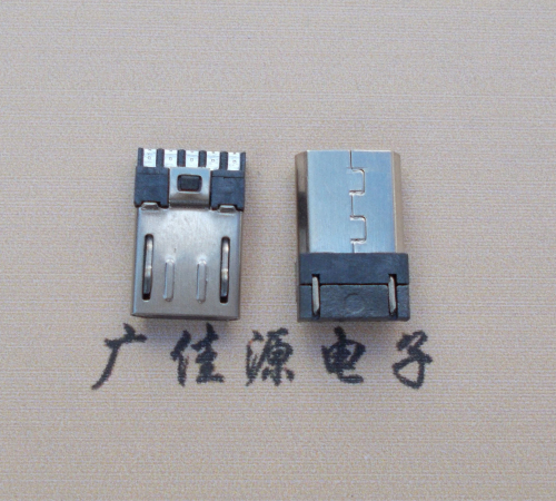 湖州Micro USB 公头焊线短体10.5mm胶芯3.0前五后五