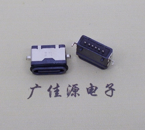 湖州沉板防水type c6p母座卧式两脚插板沉板1.2mm/1.6mm/2.0mm