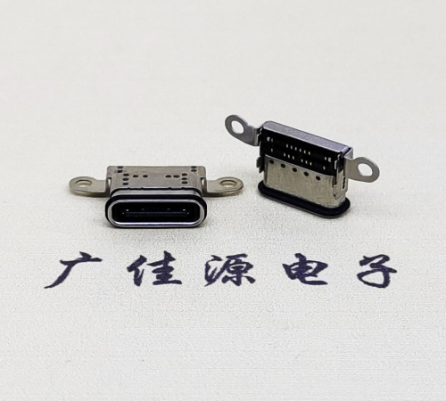 湖州USB 3.1C口.TYPE-C16P防水双排贴插座带螺丝孔